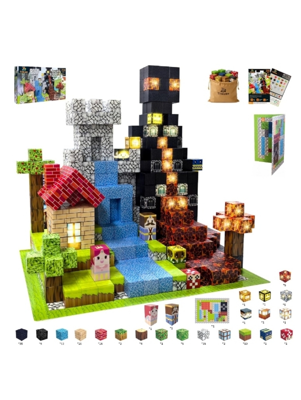 200 PCS Magnetic Building Blocks Set